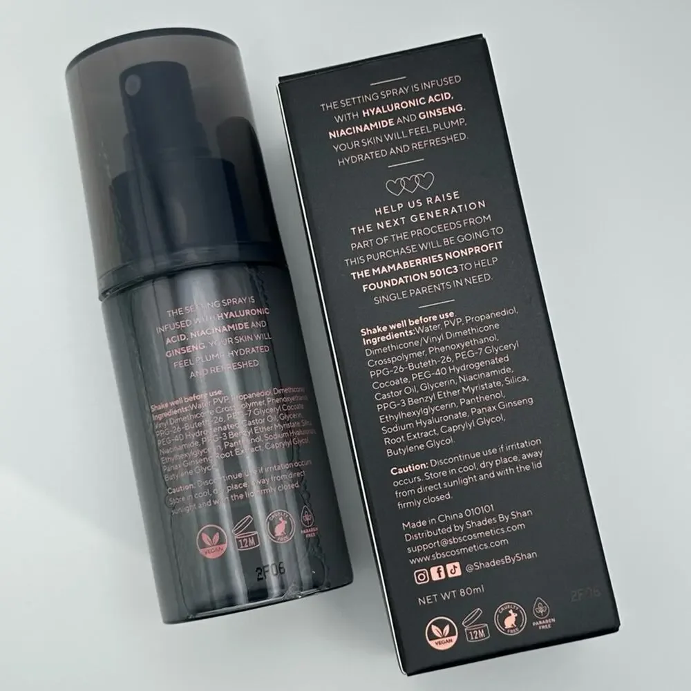 Shades by Shan The Setting Spray 80 ml Hyaluronic Acid Niacinamide